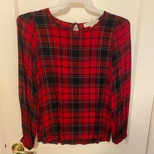 Loft Plaid Flannel blouse